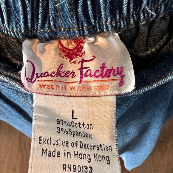 Vintage women’s 2pc denim jeans Quacker Factory embellished - Picture 8 of 8